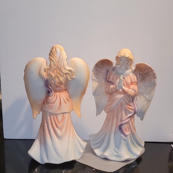 A PAIR OF VINTAGE ANGELS CHERABUN SCULPTURE FIGURINE 17" - Picture 4 of 10